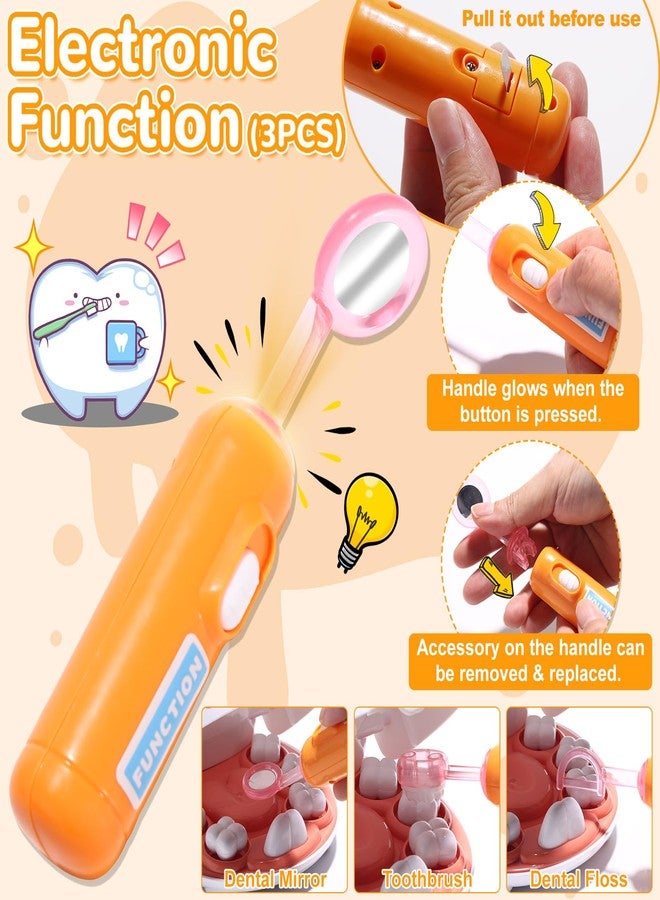 Crelloci Dentist Kit Pretend Play Set, 31PCS Teeth Dental Tools Medical Accessories, Pet Doctor Role Play Toys Playset, Educational Gift for Kids Toddlers Girls Ages 3+ - Image 4